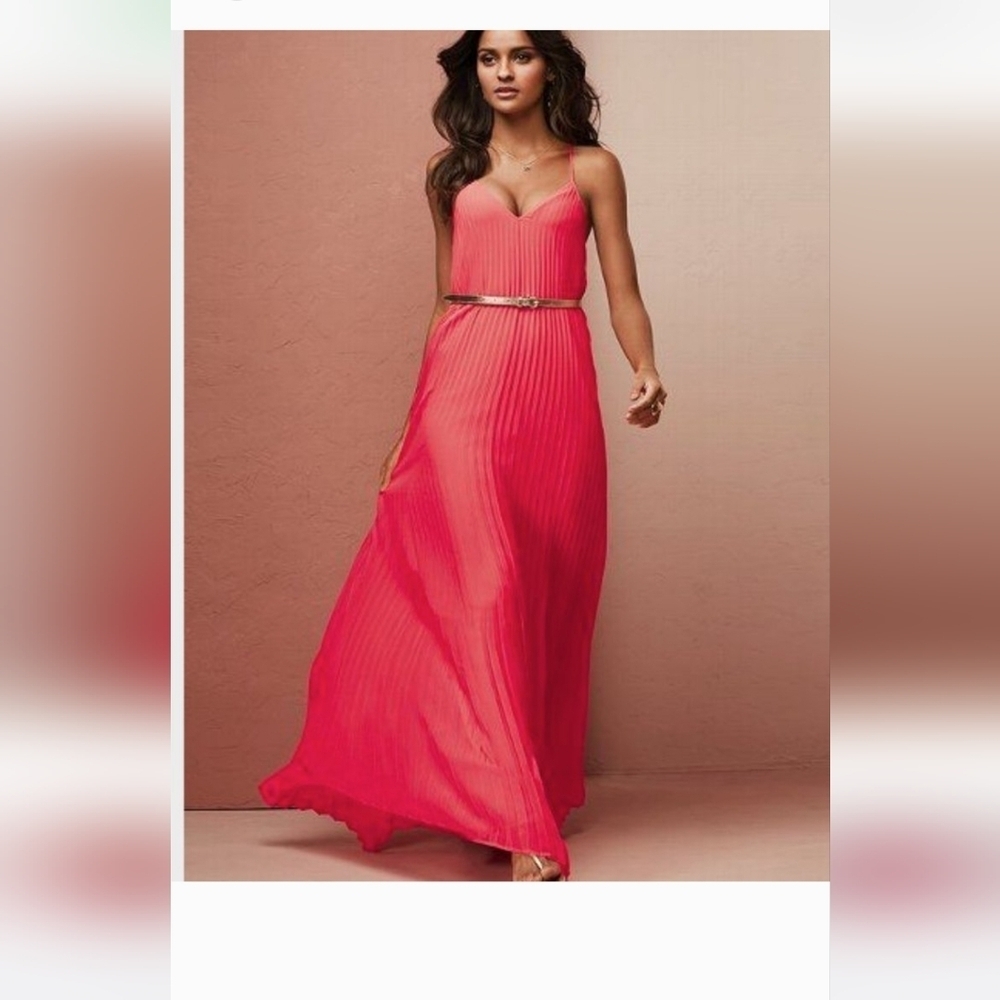 Victoria’s Secret Pink Pleated Maxi Dress | Goddess Boho Summer - Size M